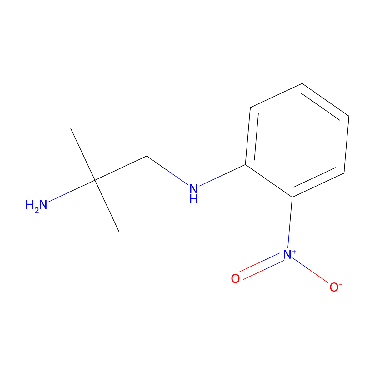 2-methyl-N1-(2-nitrophenyl)propane-1,2-diamine molecular structure, CAS 1355740-34-9