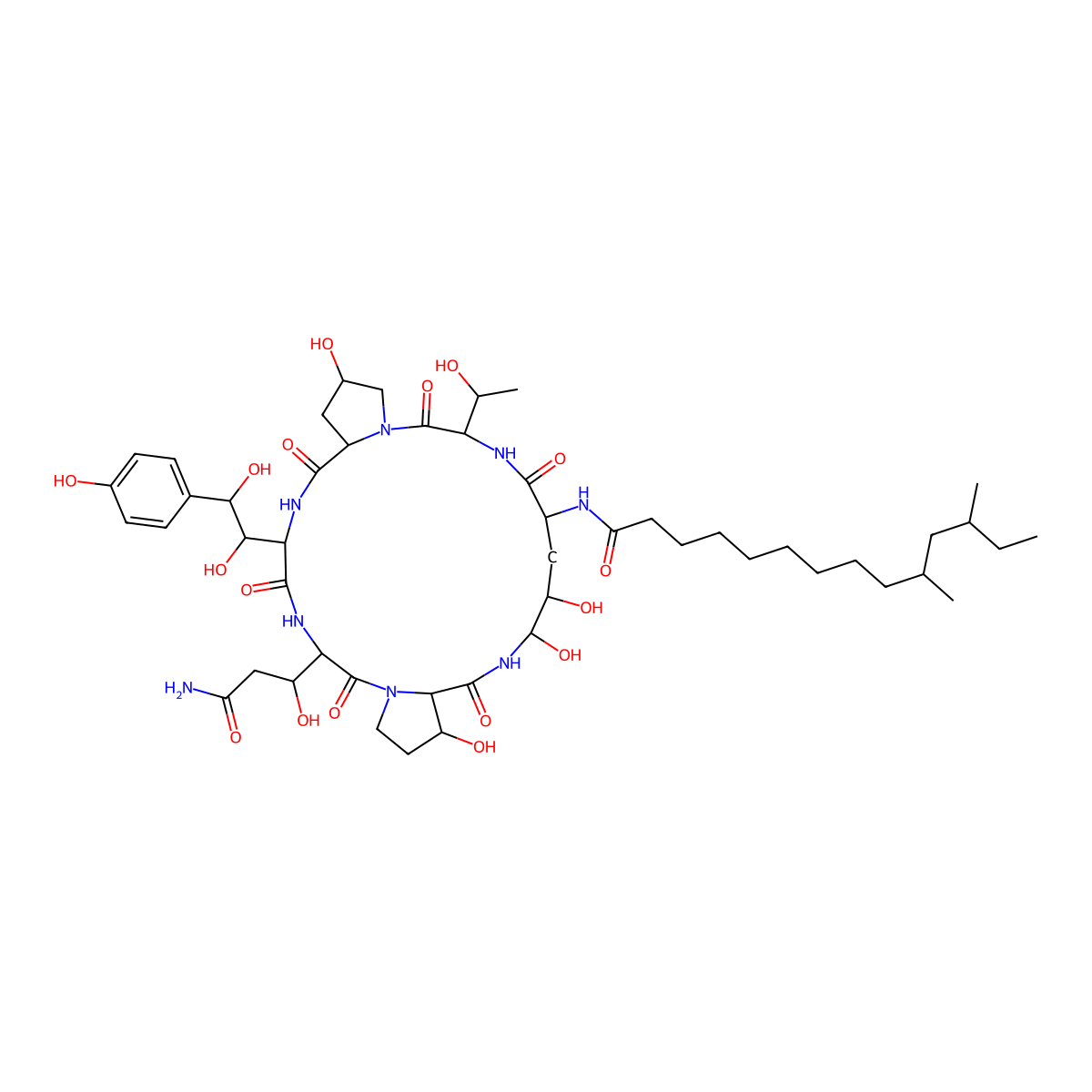 Pneumocandin B(0) molecular structure, CAS 135575-42-7