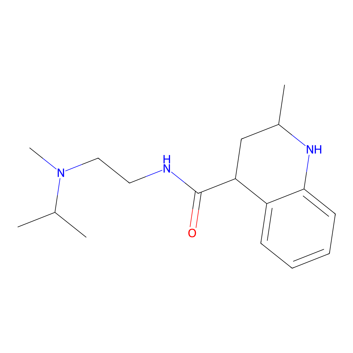 2-methyl-N-{2-[methyl(propan-2-yl)amino]ethyl}-1,2,3,4-tetrahydroquinoline-4-carboxamide molecular structure, CAS 1355789-17-1