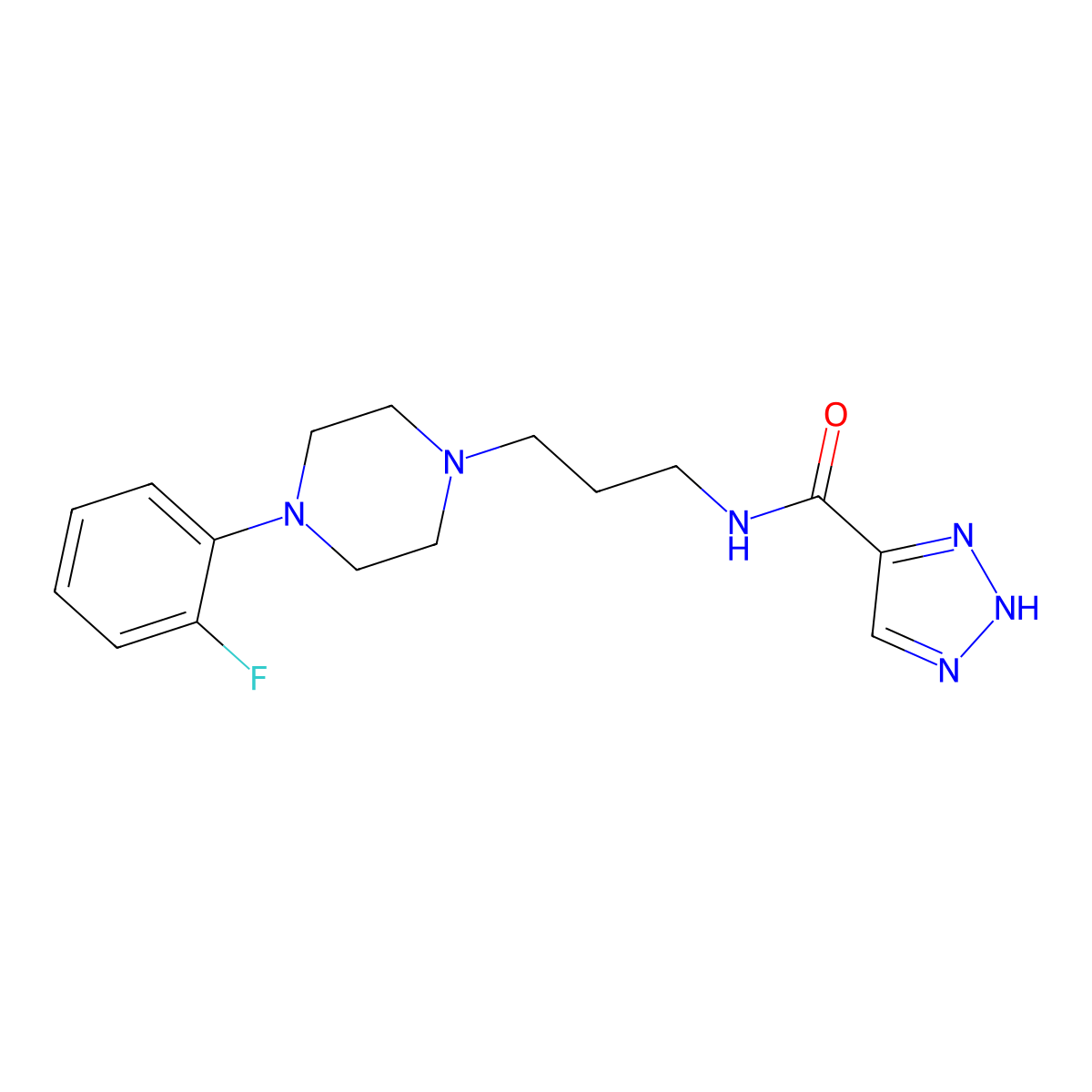 N-{3-[4-(2-fluorophenyl)piperazin-1-yl]propyl}-1H-1,2,3-triazole-5-carboxamide molecular structure, CAS 1355792-51-6
