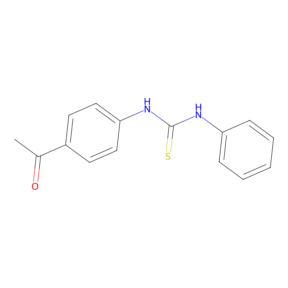 1-(4-Acetylphenyl)-3-phenylthiourea molecular structure, CAS 13558-65-1