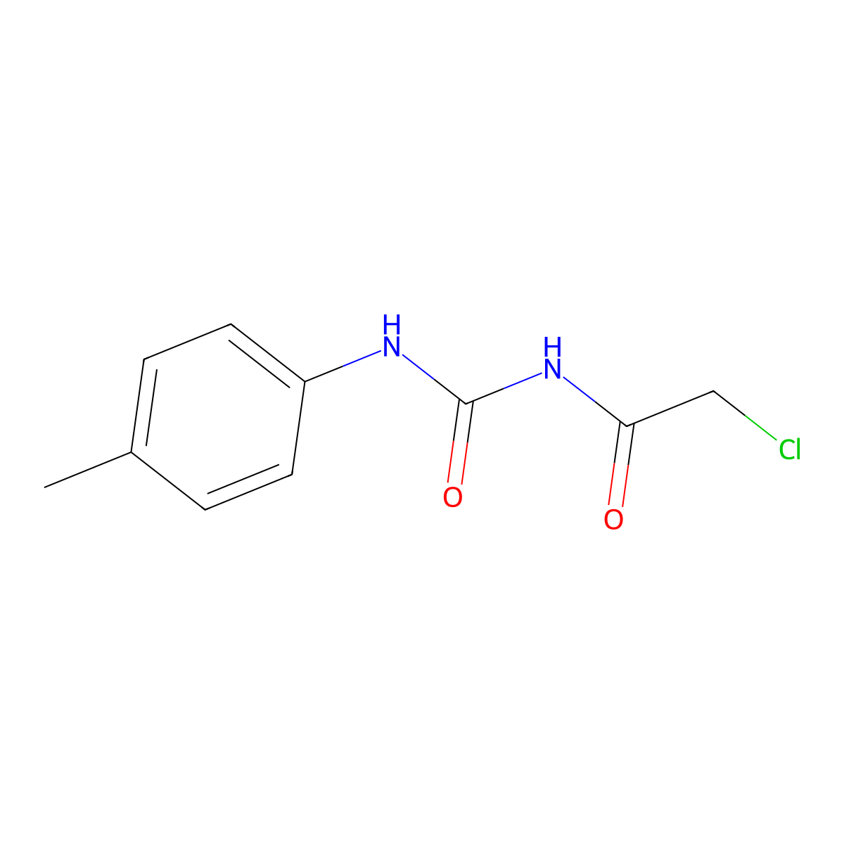 N-(Chloroacetyl)-N'-(4-methylphenyl)urea molecular structure, CAS 13558-77-5