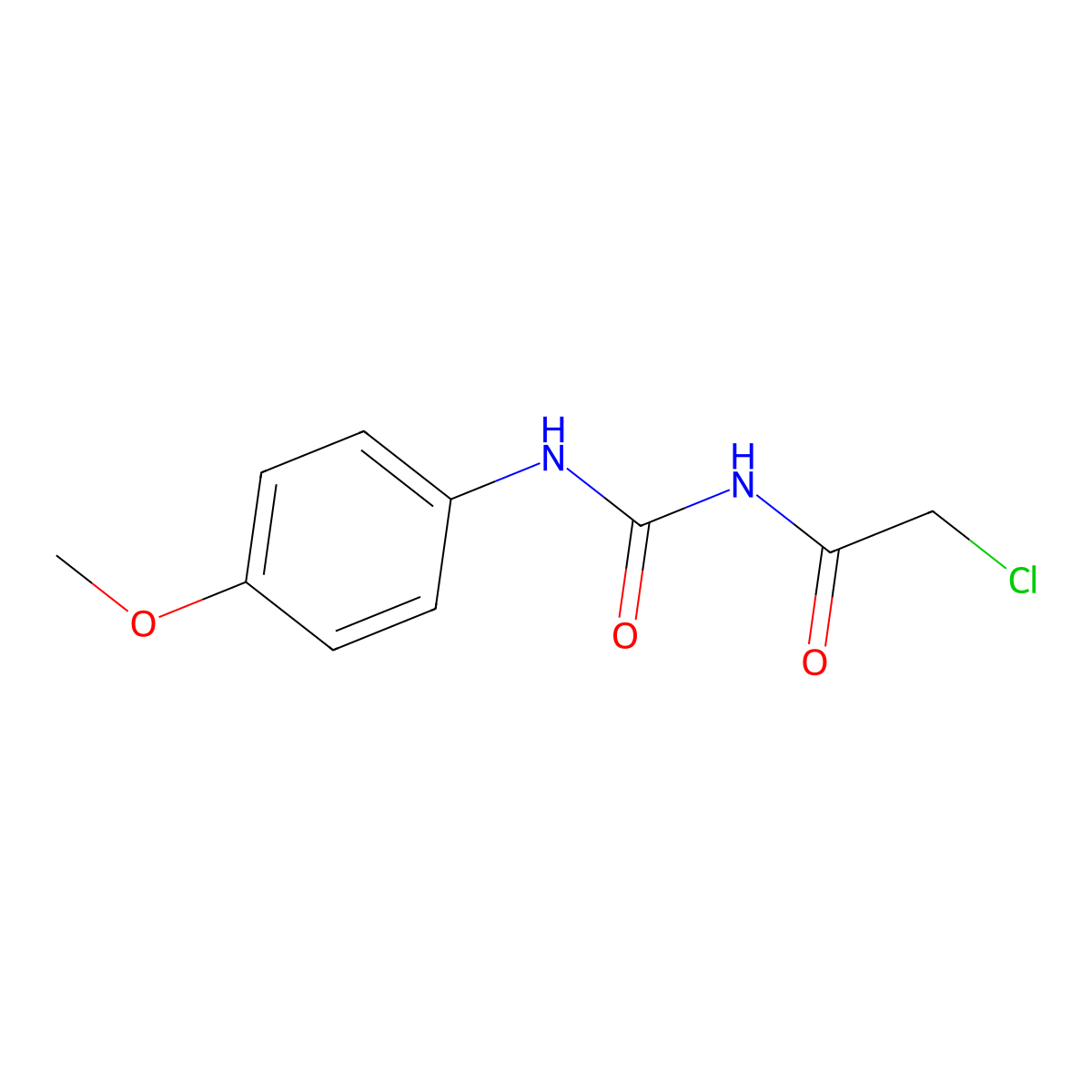3-(2-Chloroacetyl)-1-(4-methoxyphenyl)urea molecular structure, CAS 13558-78-6