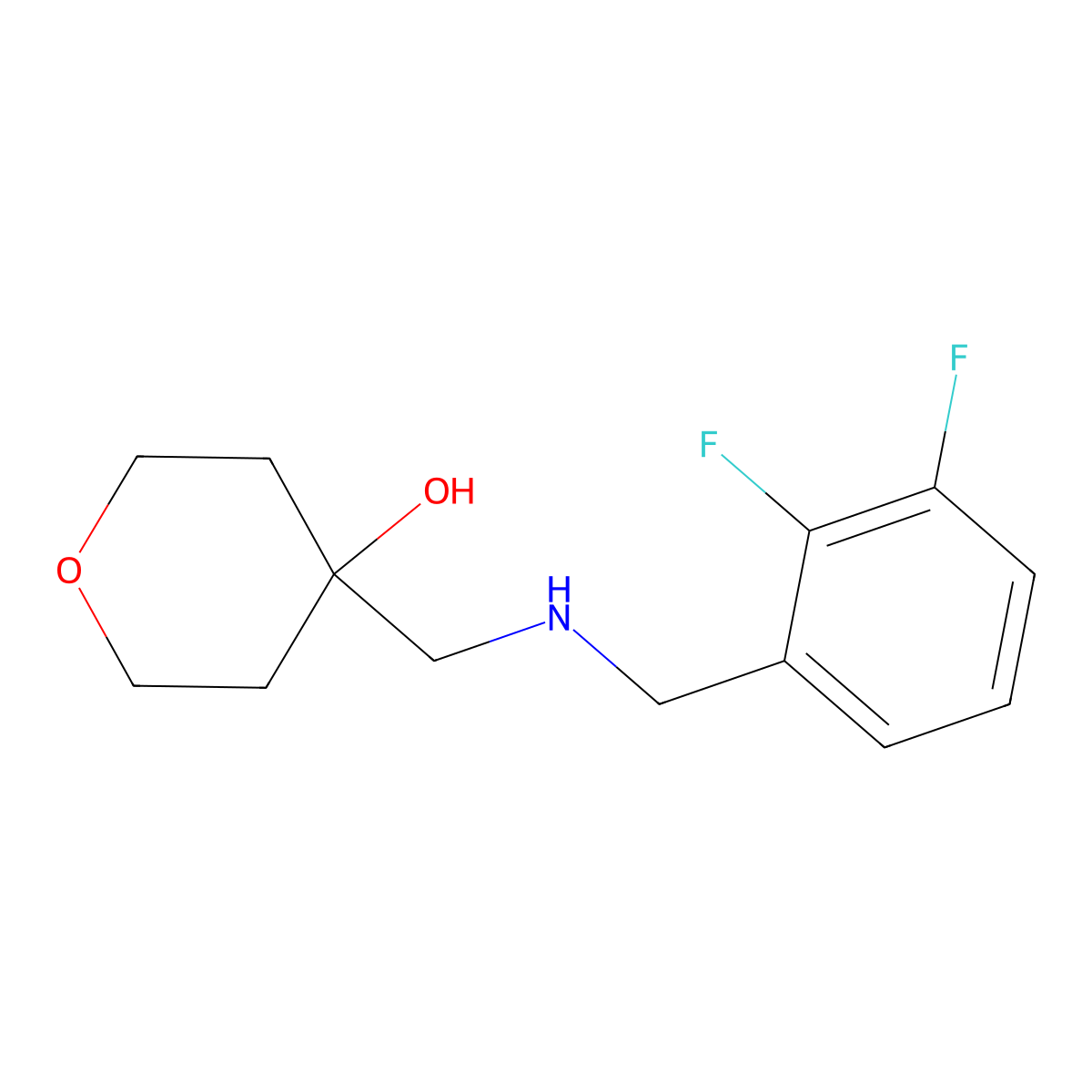 4-(((2,3-Difluorobenzyl)amino)methyl)tetrahydro-2h-pyran-4-ol molecular structure, CAS 1355805-51-4