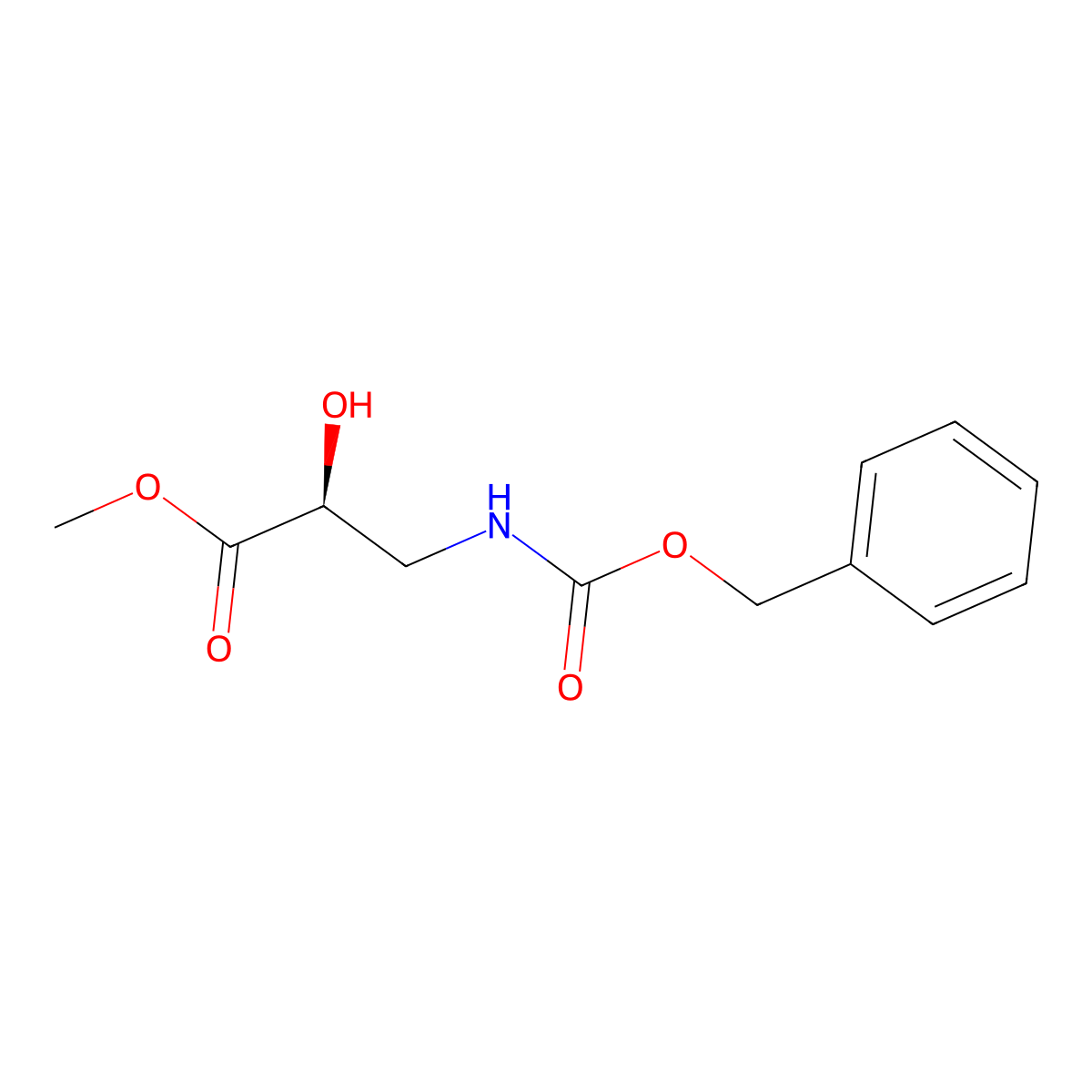 (S)-Methyl 3-(((benzyloxy)carbonyl)amino)-2-hydroxypropanoate molecular structure, CAS 135582-87-5