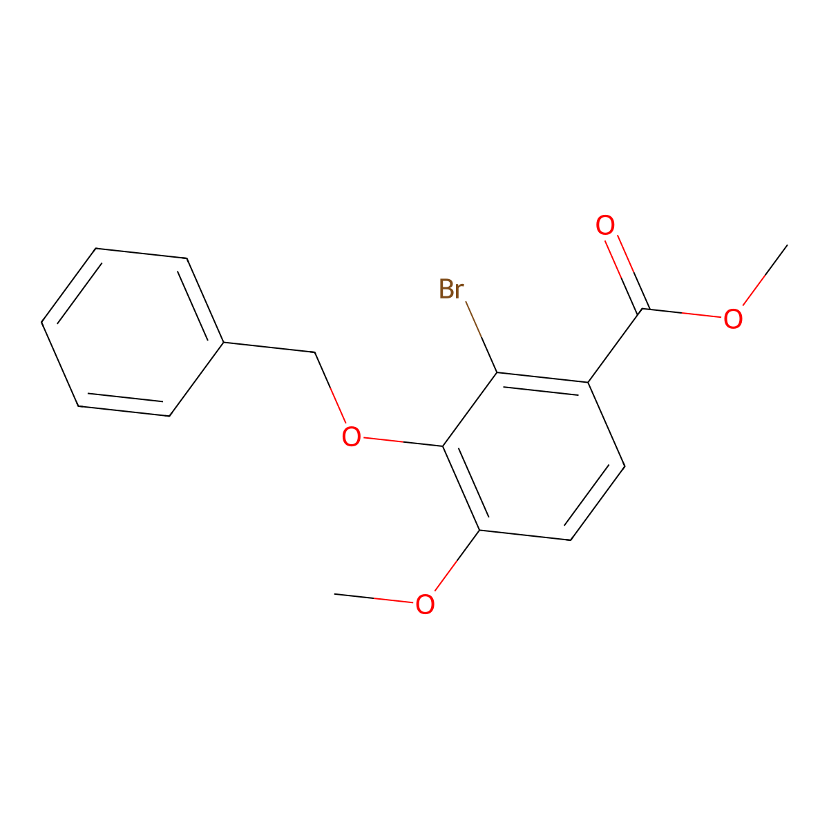 Methyl 3-(benzyloxy)-2-bromo-4-methoxybenzoate molecular structure, CAS 135586-19-5