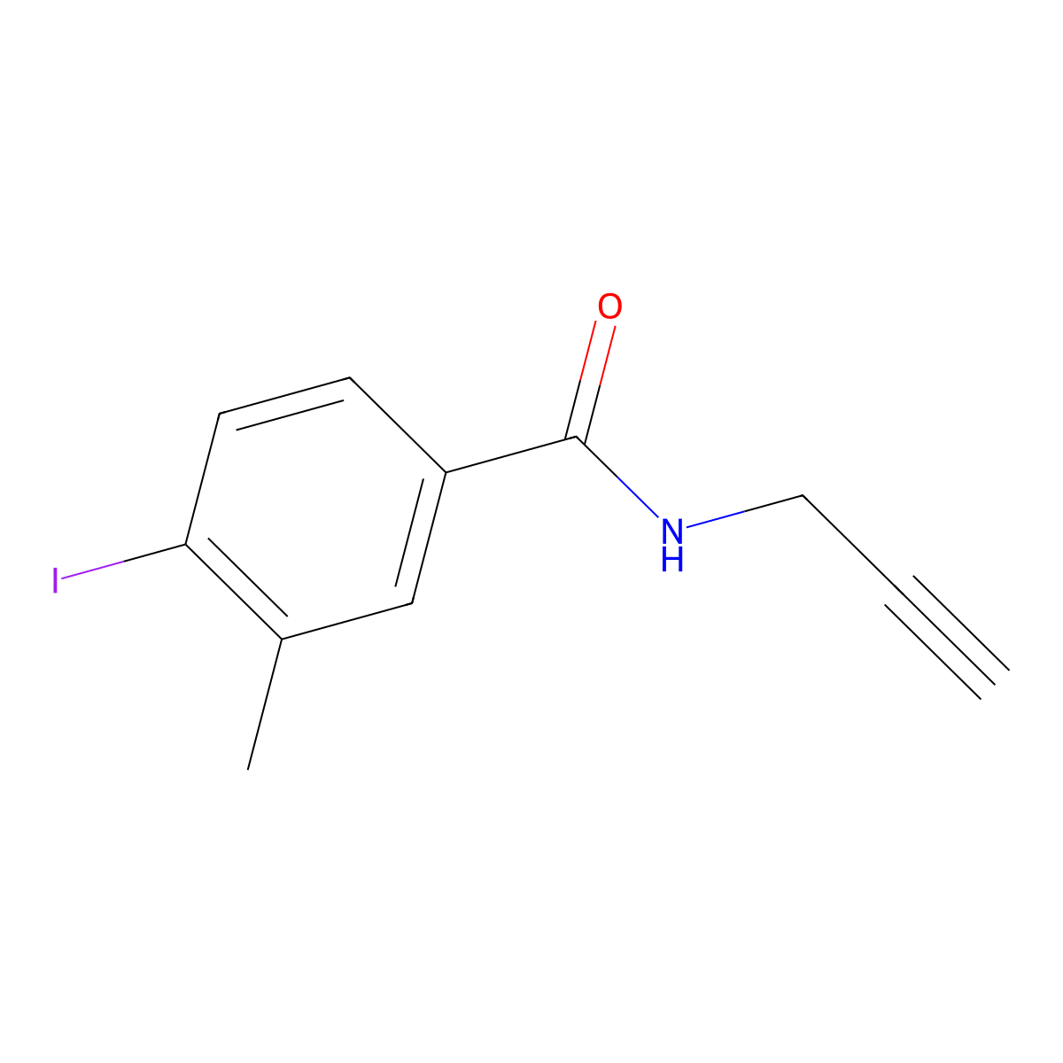 4-Iodo-3-methyl-N-2-propyn-1-ylbenzamide molecular structure, CAS 1355888-56-0