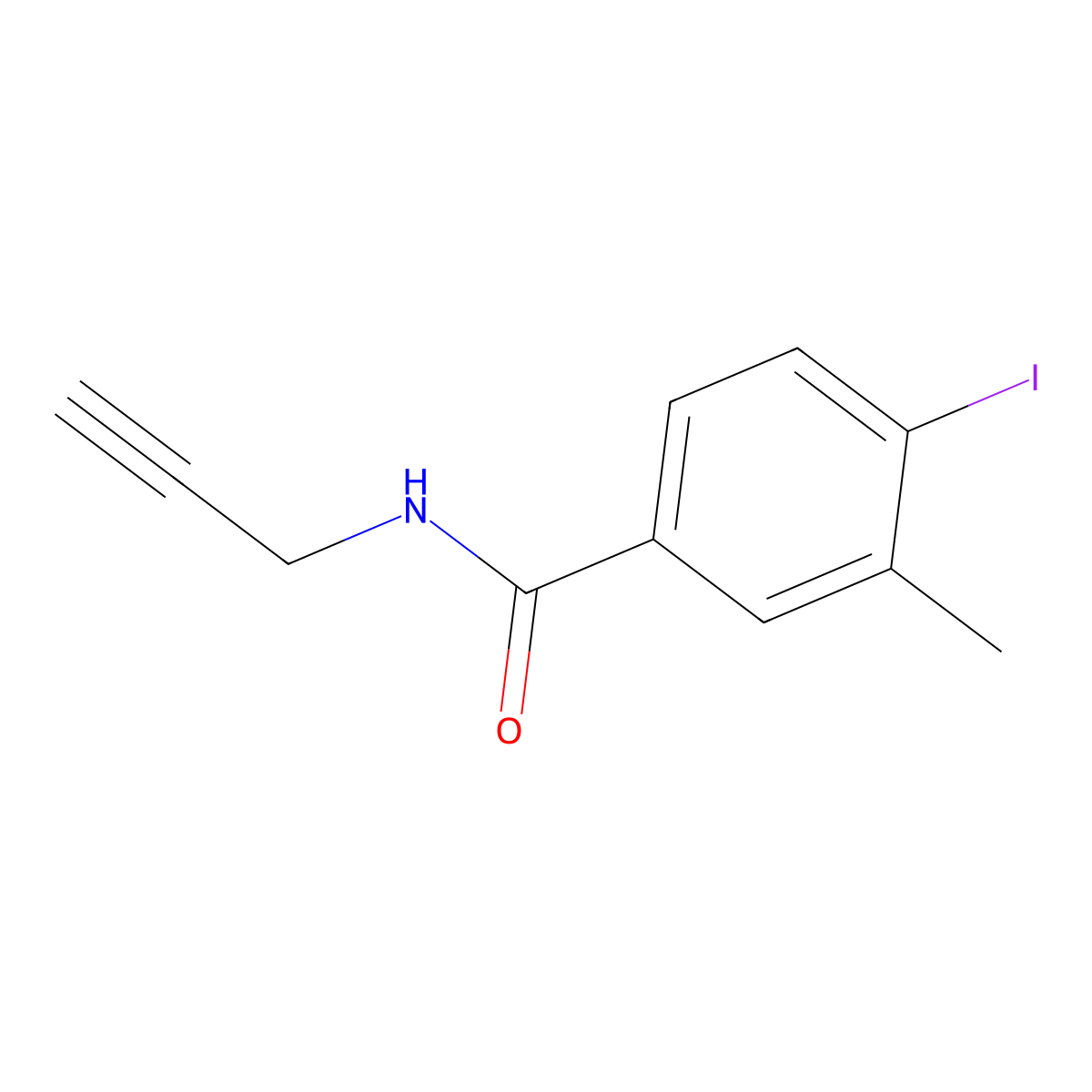 4-Iodo-3-methyl-N-2-propyn-1-ylbenzamide molecular structure, CAS 1355888-56-0