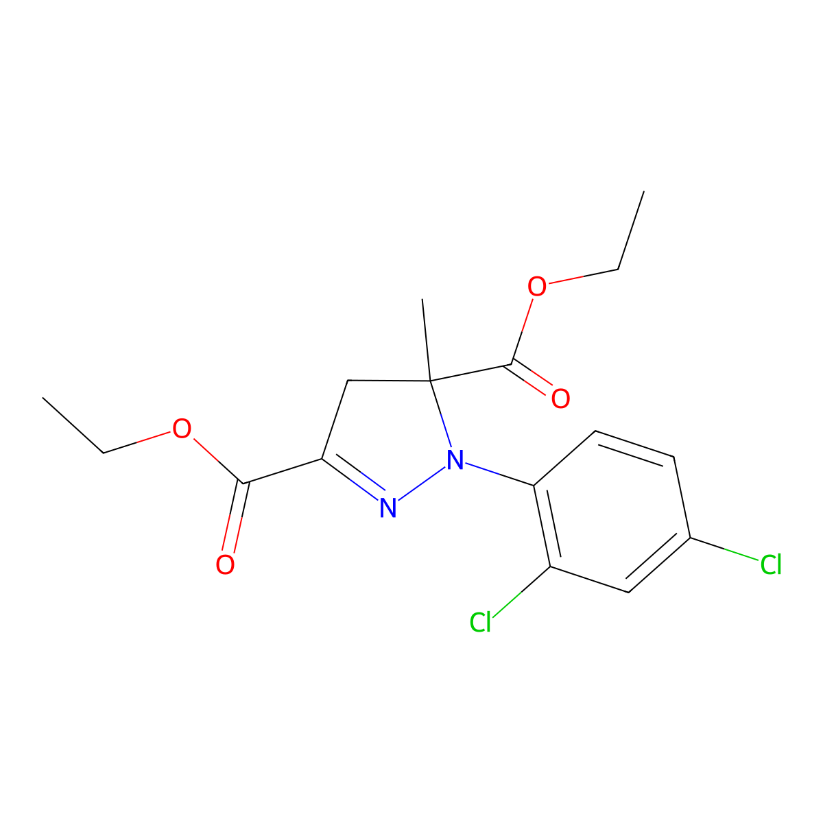Mefenpyr-diethyl molecular structure, CAS 135590-91-9