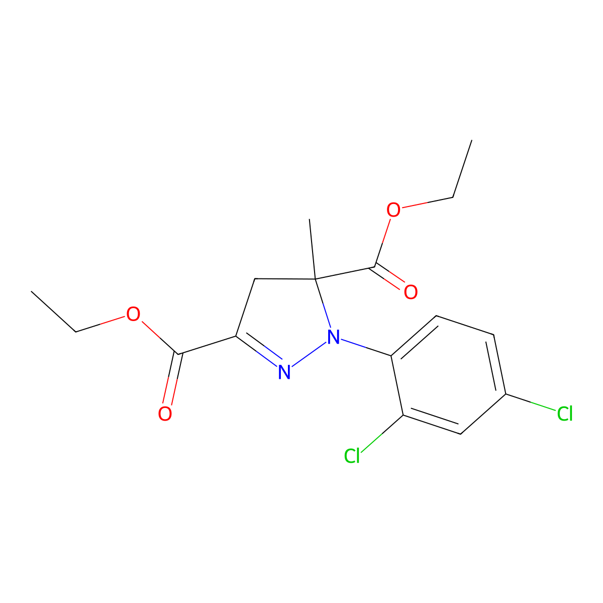 Mefenpyr-diethyl molecular structure, CAS 135590-91-9