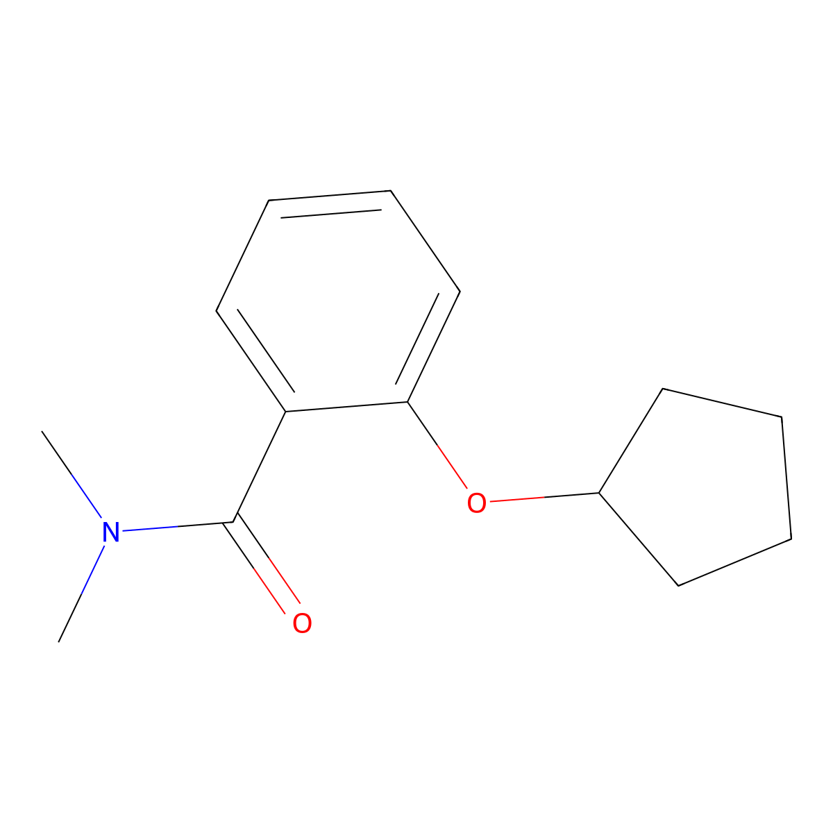 2-(cyclopentyloxy)-N,N-dimethylbenzamide molecular structure, CAS 1355919-80-0