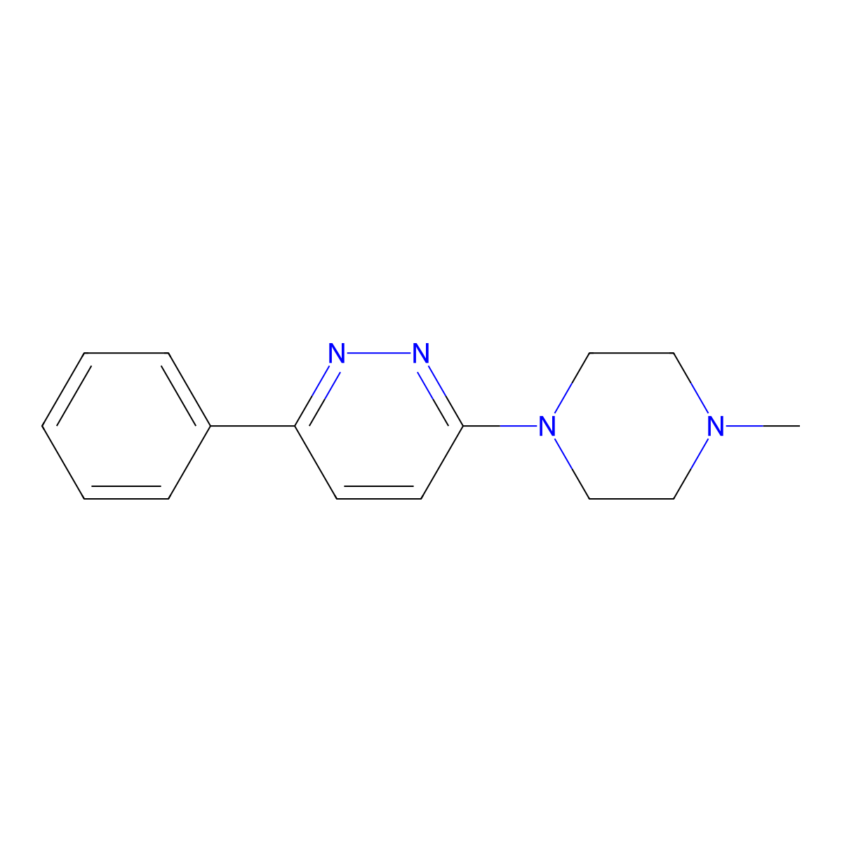 3-(4-Methylpiperazin-1-yl)-6-phenylpyridazine molecular structure, CAS 135594-94-4