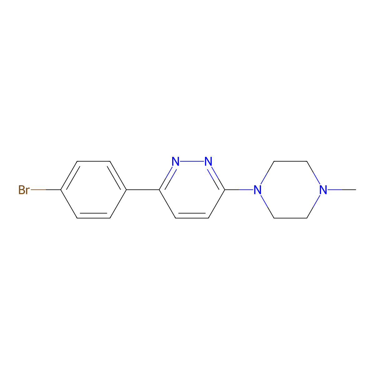 3-(4-Bromophenyl)-6-(4-methylpiperazin-1-yl)pyridazine molecular structure, CAS 135595-00-5