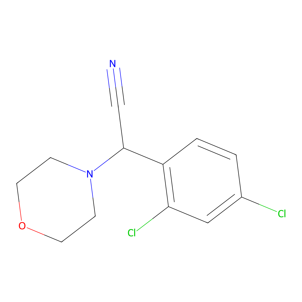 2-(2,4-Dichlorophenyl)-2-morpholinoacetonitrile molecular structure, CAS 135595-04-9