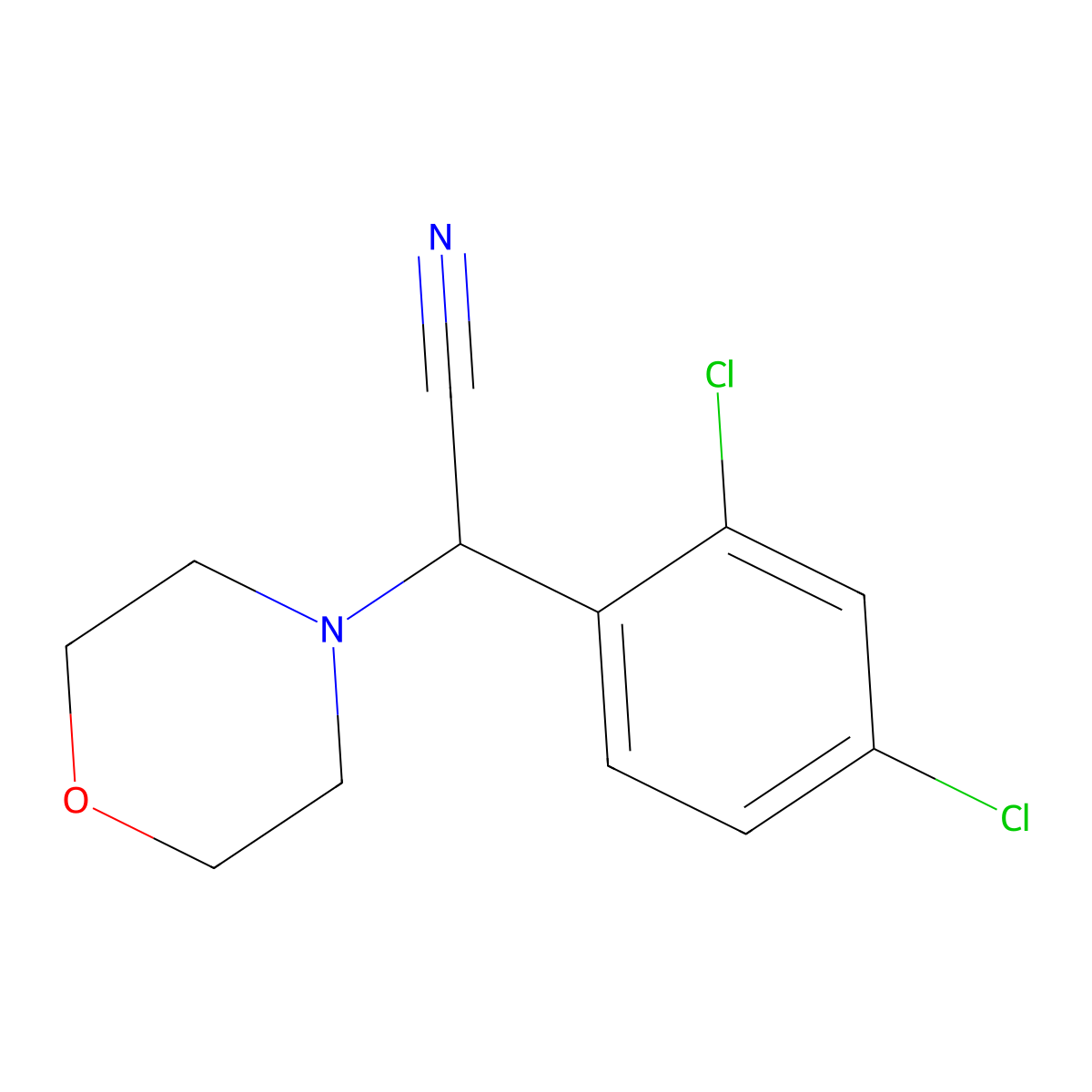 2-(2,4-Dichlorophenyl)-2-morpholinoacetonitrile molecular structure, CAS 135595-04-9