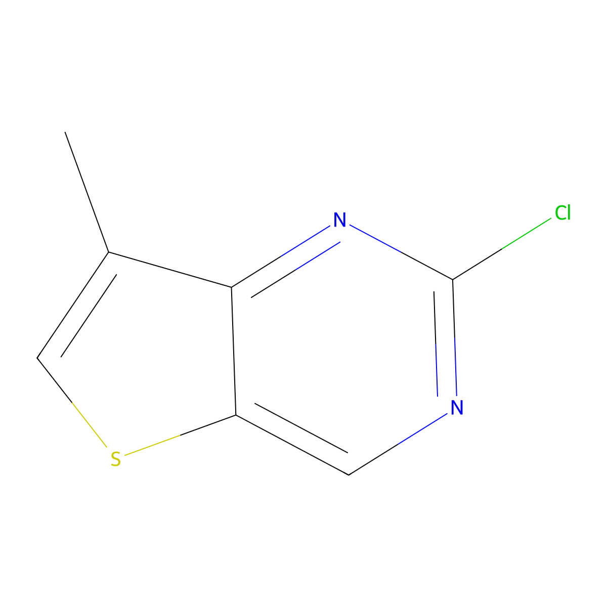 2-Chloro-7-methylthieno(3,2-d)pyrimidine molecular structure, CAS 1355963-58-4