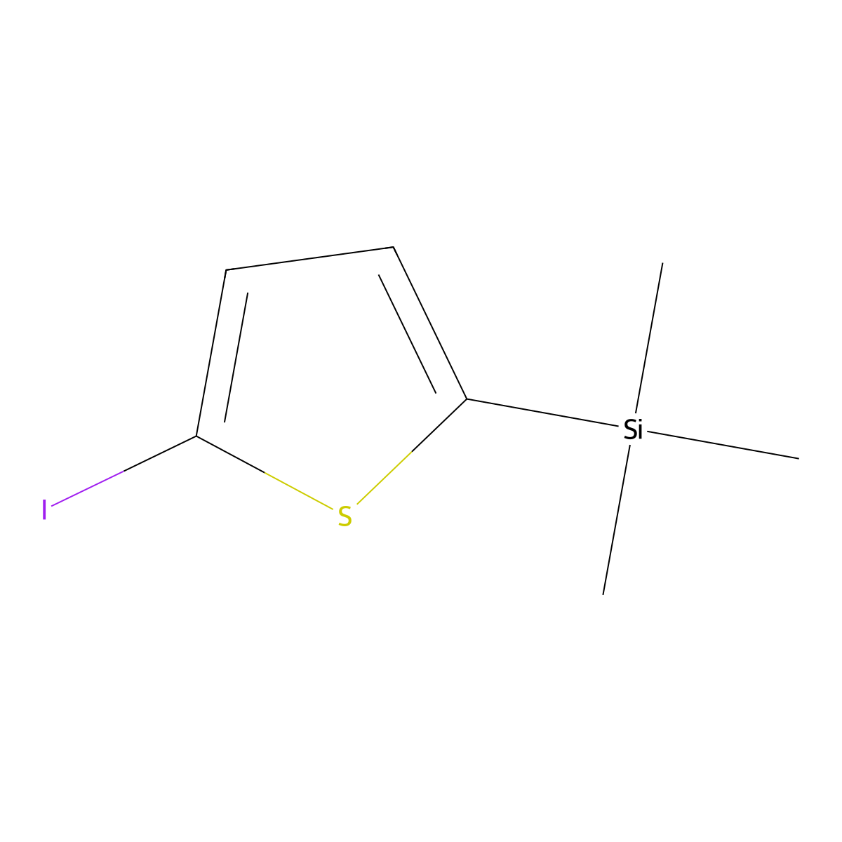 Silane, (5-iodo-2-thienyl)trimethyl- molecular structure, CAS 135597-96-5