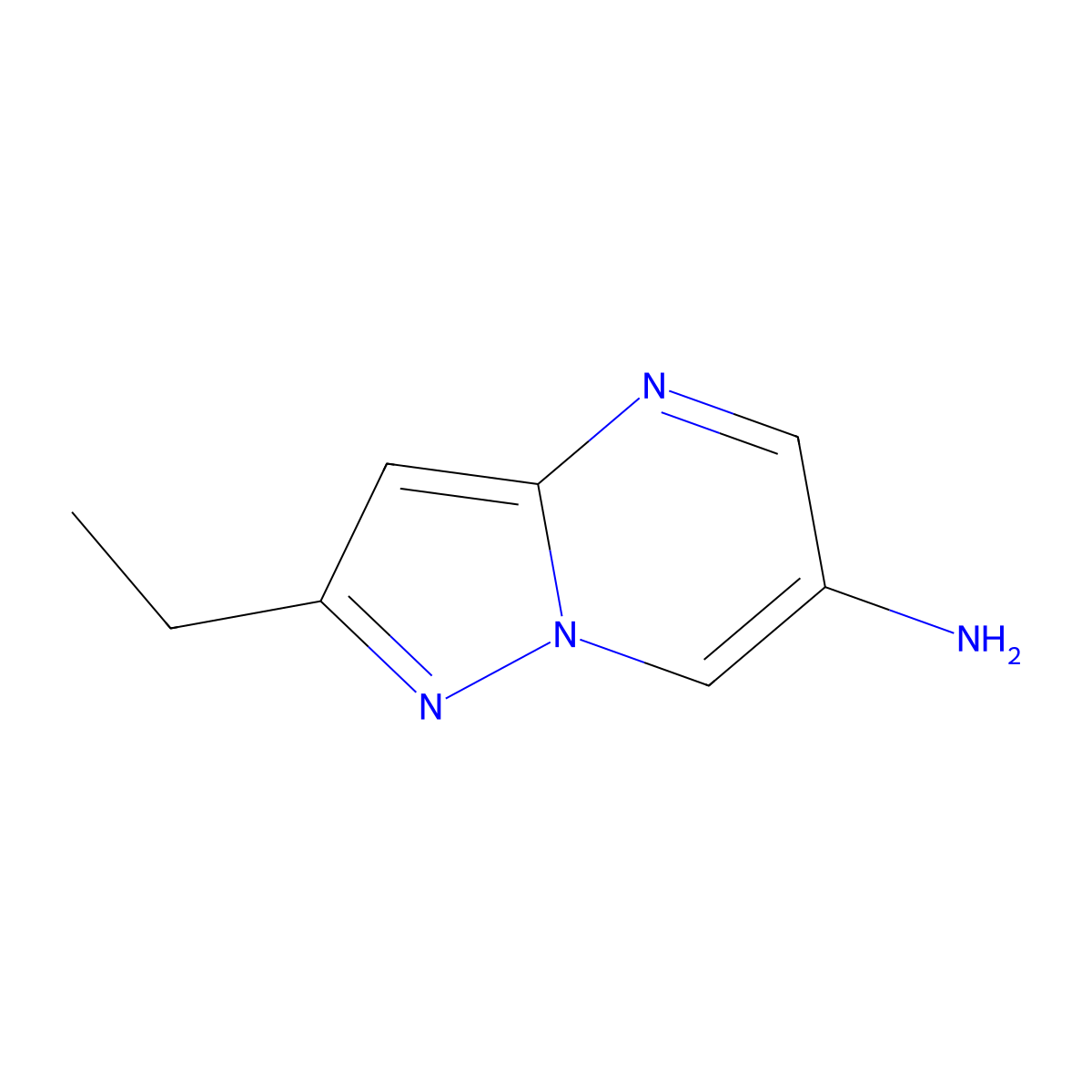 2-Ethylpyrazolo[1,5-a]pyrimidin-6-amine molecular structure, CAS 1356003-22-9