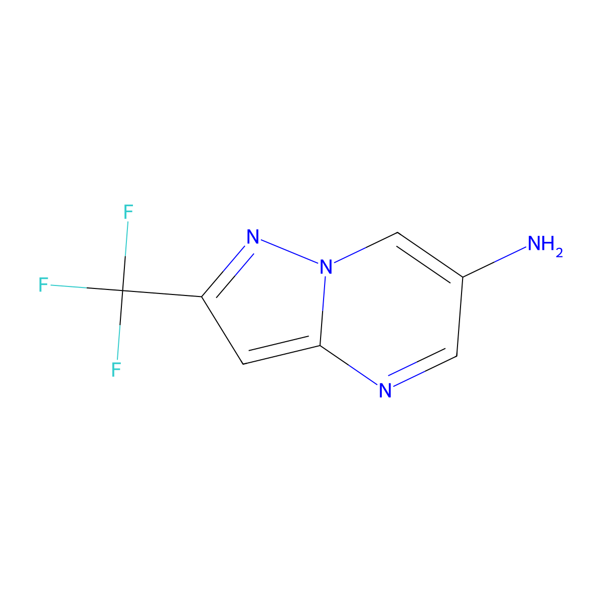 2-(Trifluoromethyl)pyrazolo[1,5-a]pyrimidin-6-amine molecular structure, CAS 1356003-25-2