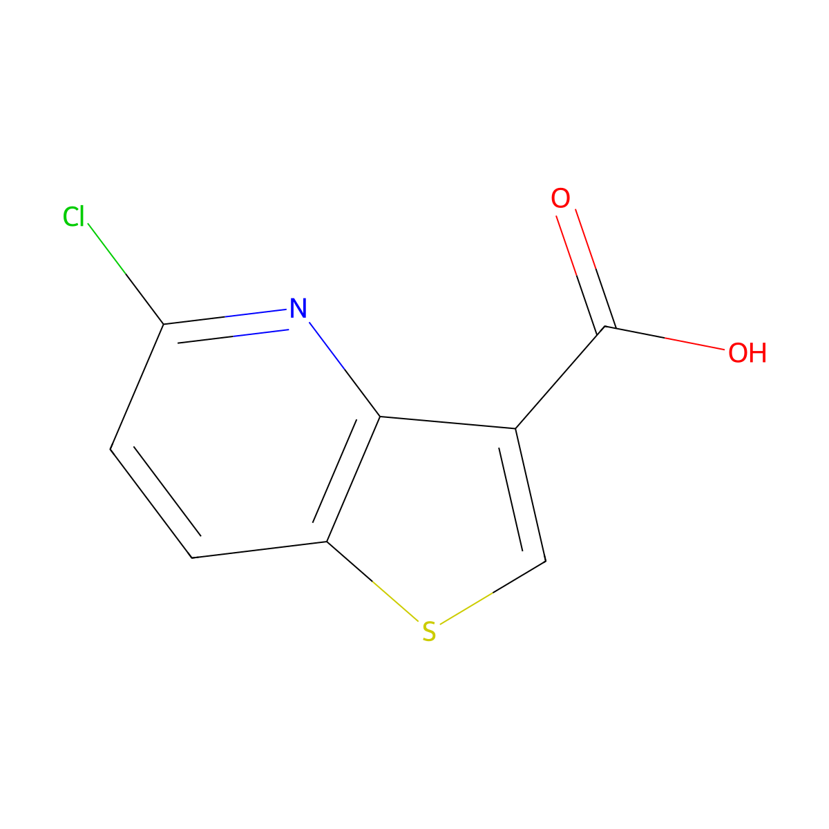 5-Chlorothieno[3,2-B]pyridine-3-carboxylic acid molecular structure, CAS 1356016-34-6