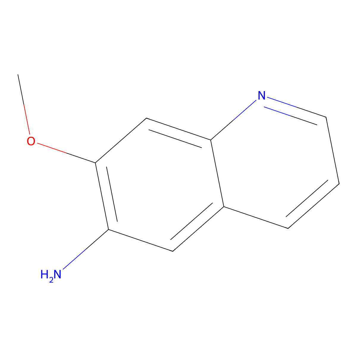 7-Methoxyquinolin-6-amine molecular structure, CAS 1356016-60-8
