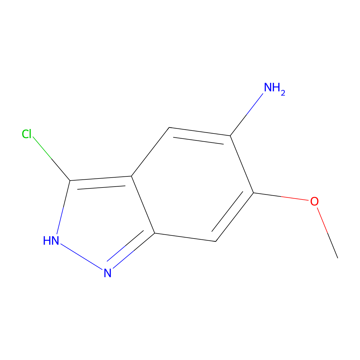 3-Chloro-6-methoxy-1H-indazol-5-amine molecular structure, CAS 1356017-73-6
