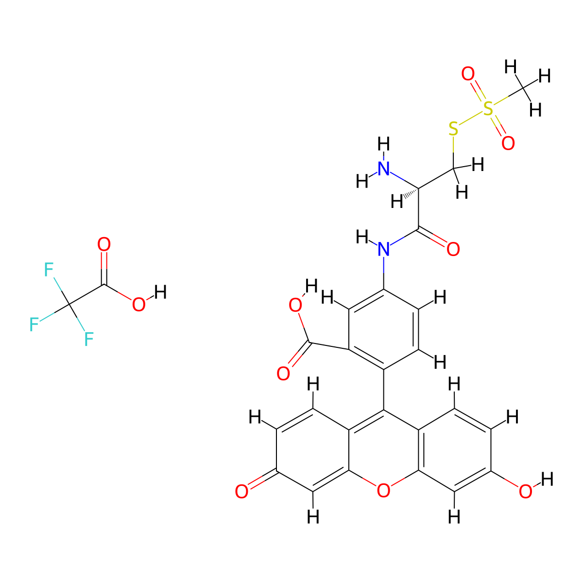 MTSEA-Fluorescein molecular structure, CAS 1356019-48-1