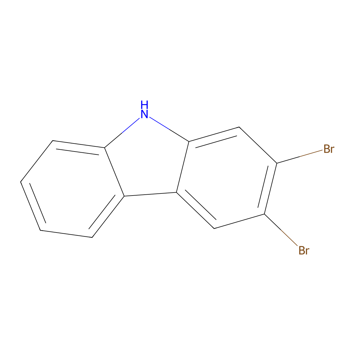 2,3-dibromo-9H-carbazole molecular structure, CAS 1356059-56-7
