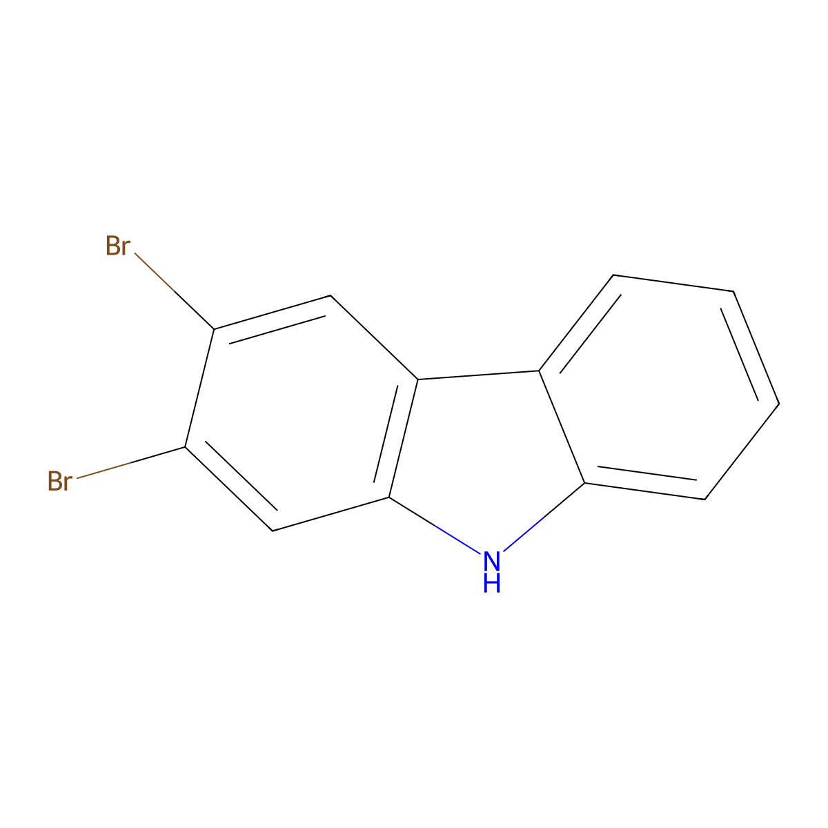 2,3-dibromo-9H-carbazole molecular structure, CAS 1356059-56-7