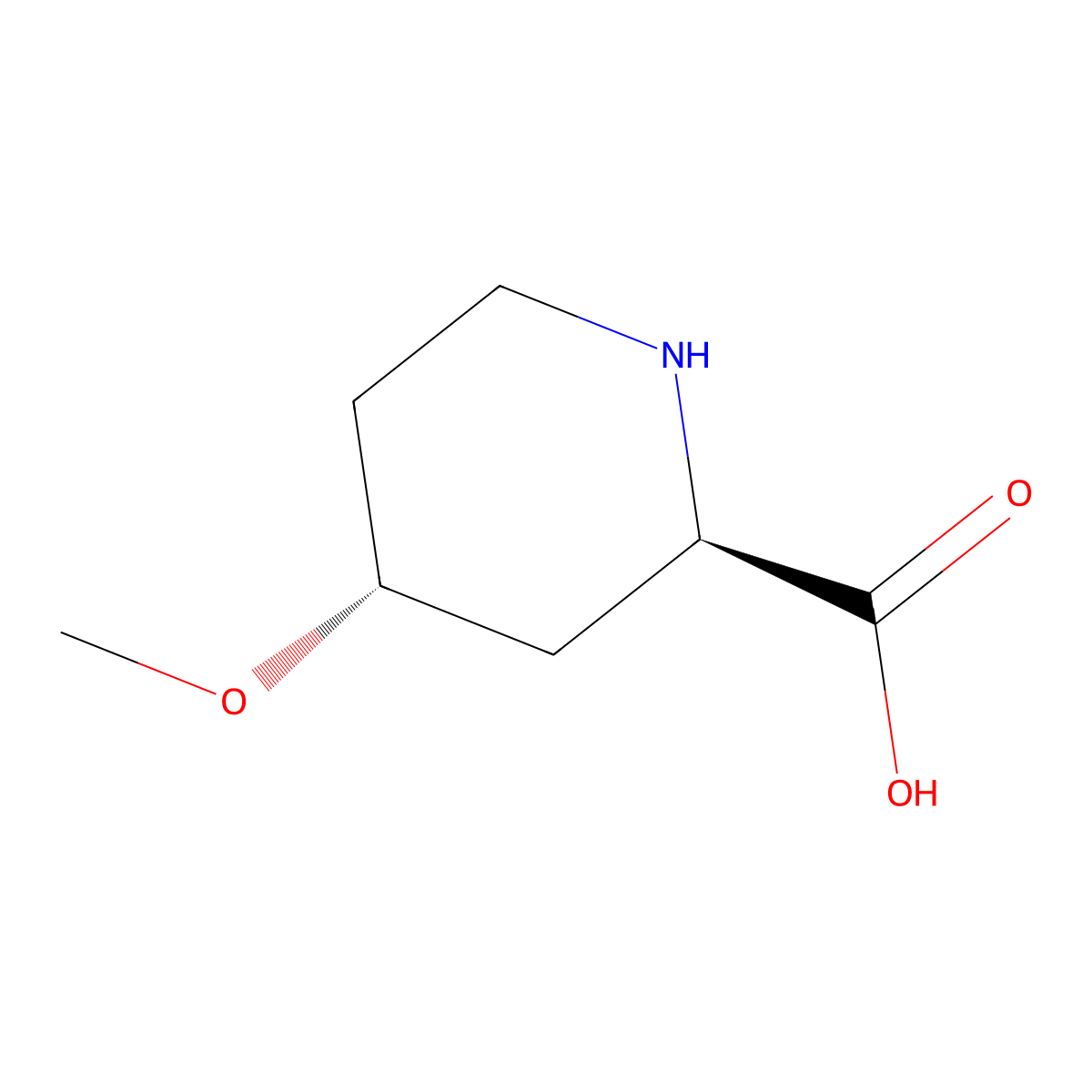 trans-4-Methoxy-piperidine-2-carboxylic acid molecular structure, CAS 135607-86-2