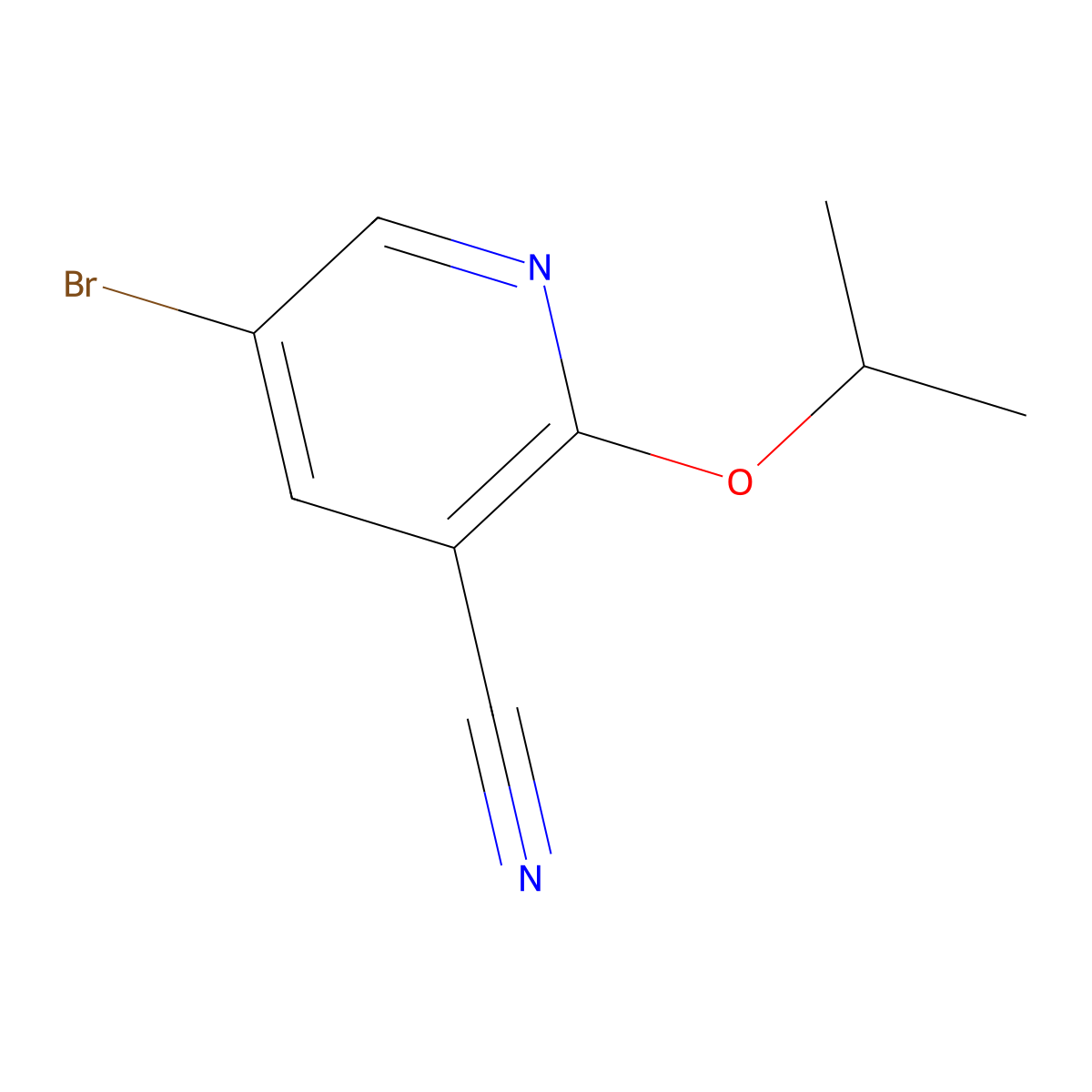 5-Bromo-2-(propan-2-yloxy)pyridine-3-carbonitrile molecular structure, CAS 1356073-44-3