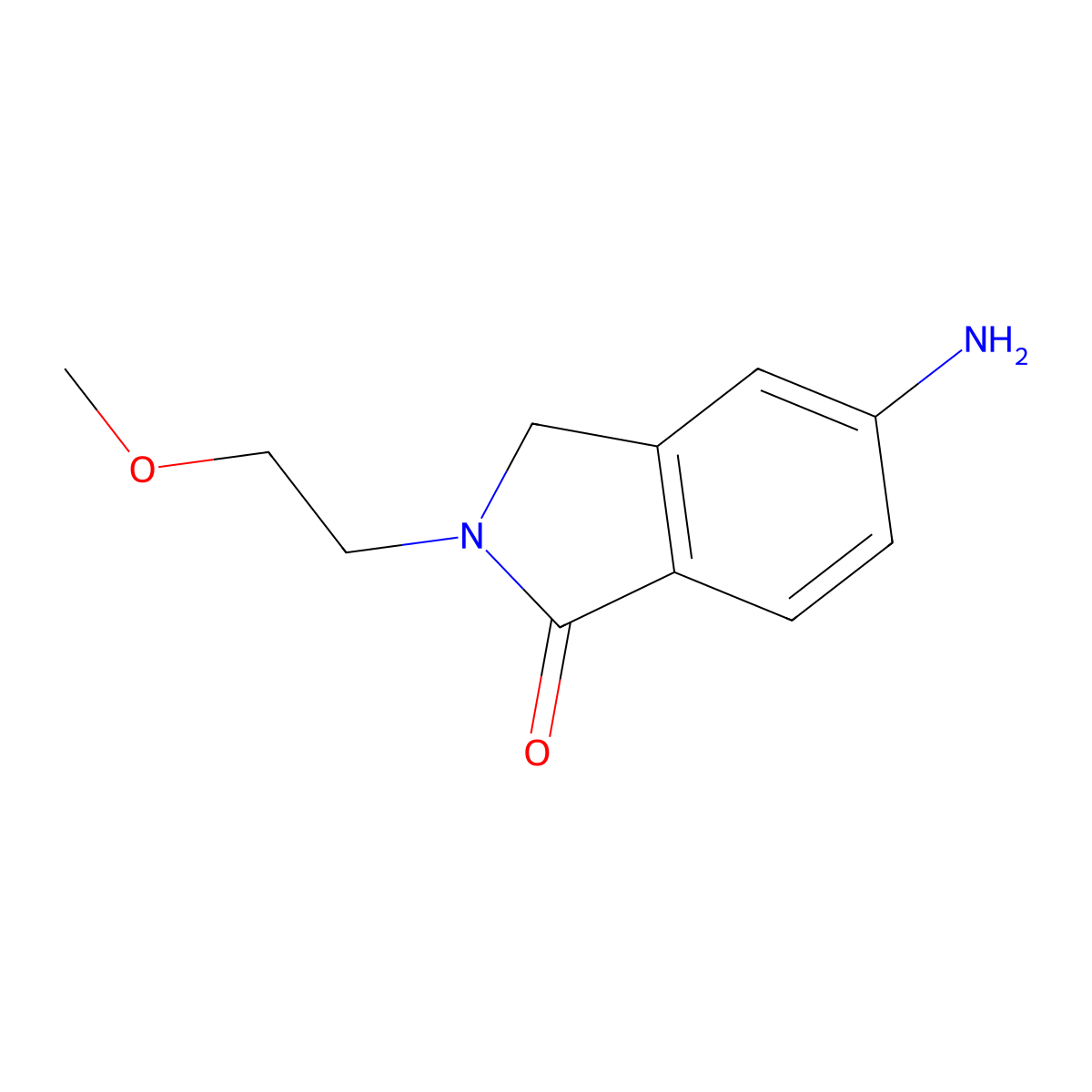5-amino-2-(2-methoxyethyl)-2,3-dihydro-1H-isoindol-1-one molecular structure, CAS 1356082-76-2