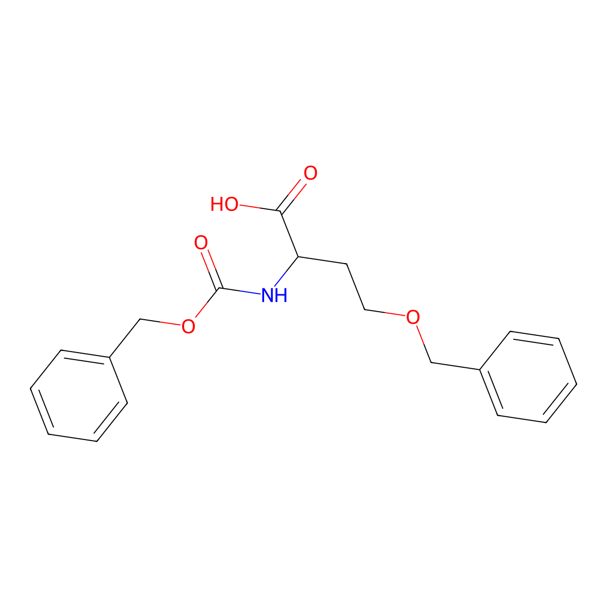 (S)-4-(Benzyloxy)-2-(((benzyloxy)carbonyl)amino)butanoic acid molecular structure, CAS 1356084-95-1