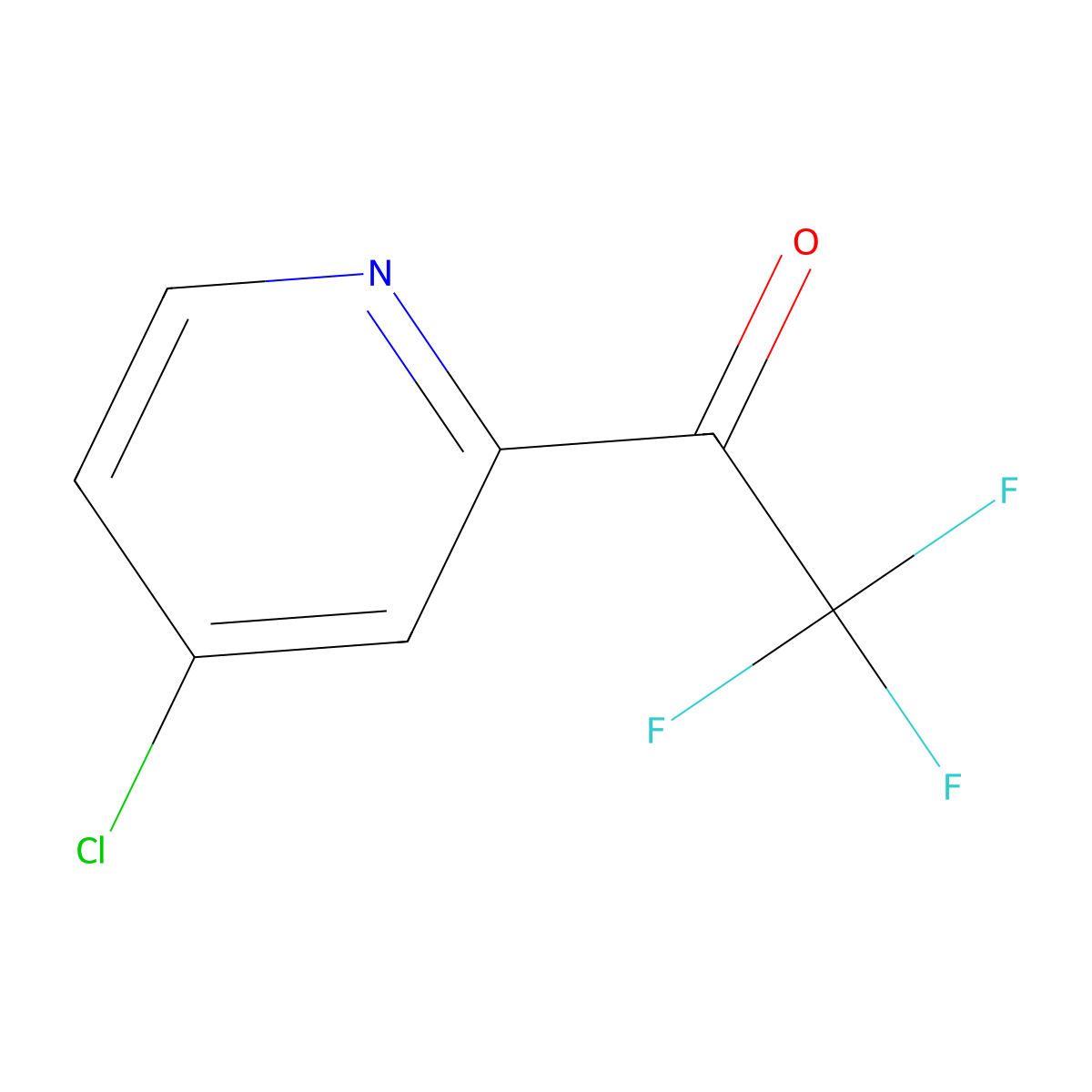 1-(4-Chloropyridin-2-yl)-2,2,2-trifluoroethanone molecular structure, CAS 1356086-78-6