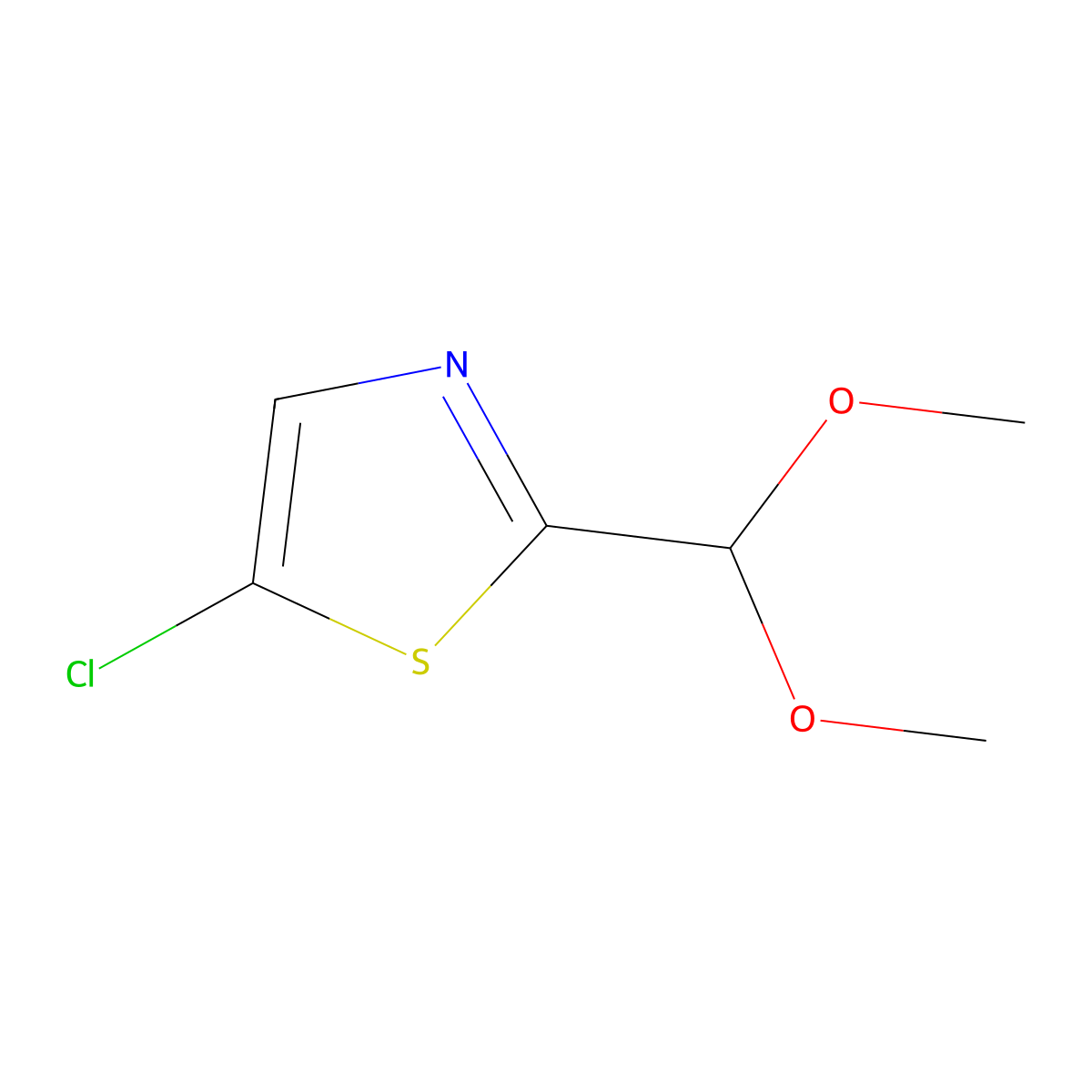 5-Chloro-2-(dimethoxymethyl)thiazole molecular structure, CAS 1356087-30-3