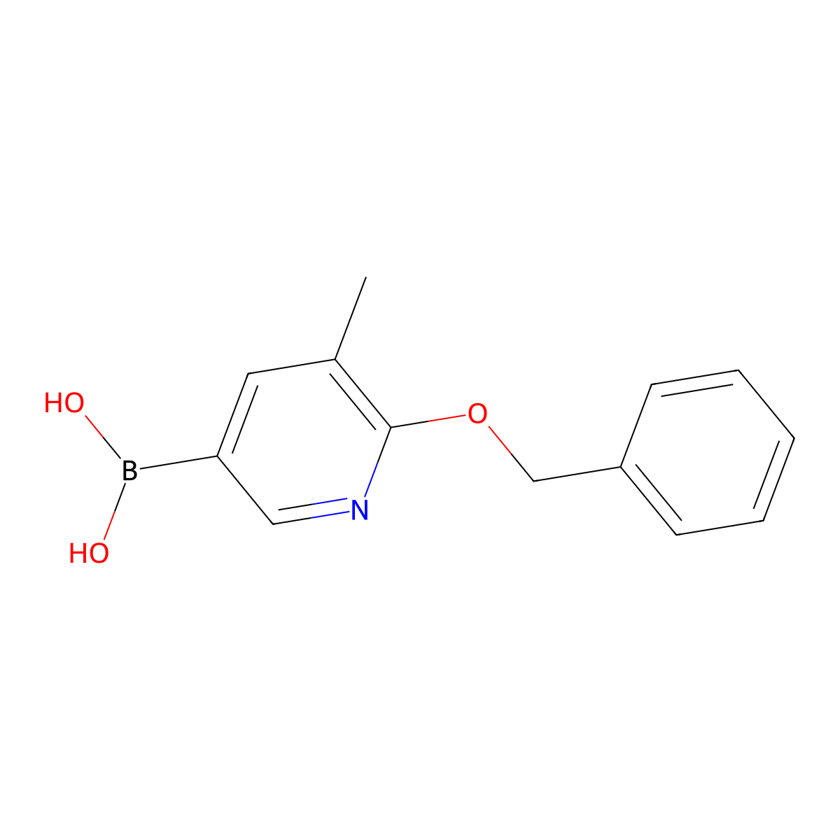 (6-(Benzyloxy)-5-methylpyridin-3-yl)boronic acid molecular structure, CAS 1356087-42-7