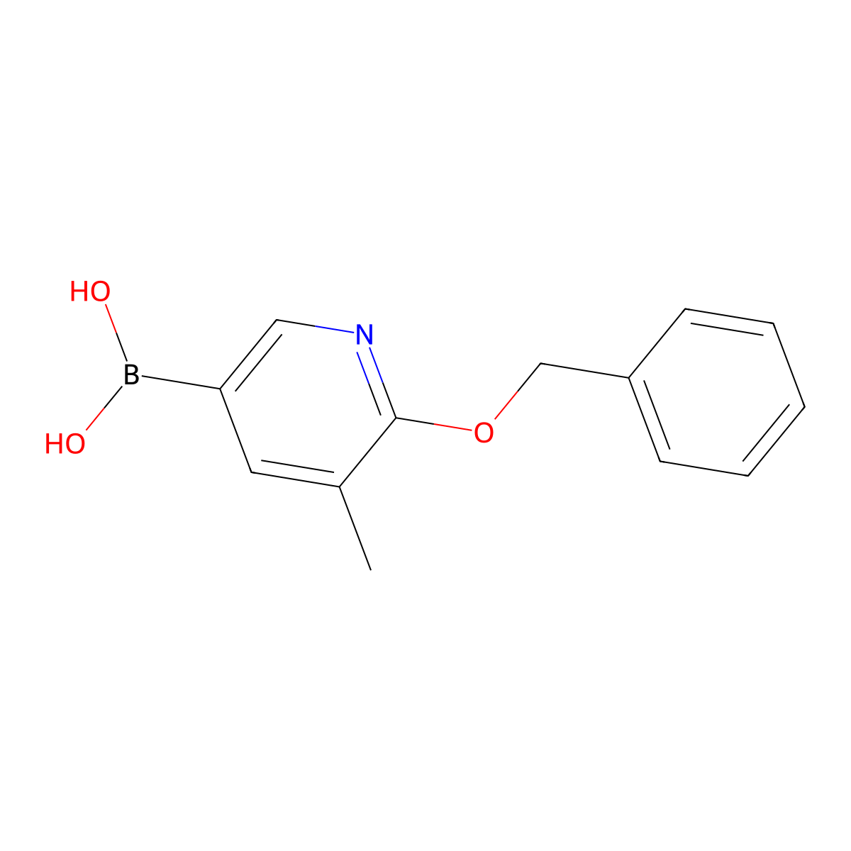 (6-(Benzyloxy)-5-methylpyridin-3-yl)boronic acid molecular structure, CAS 1356087-42-7