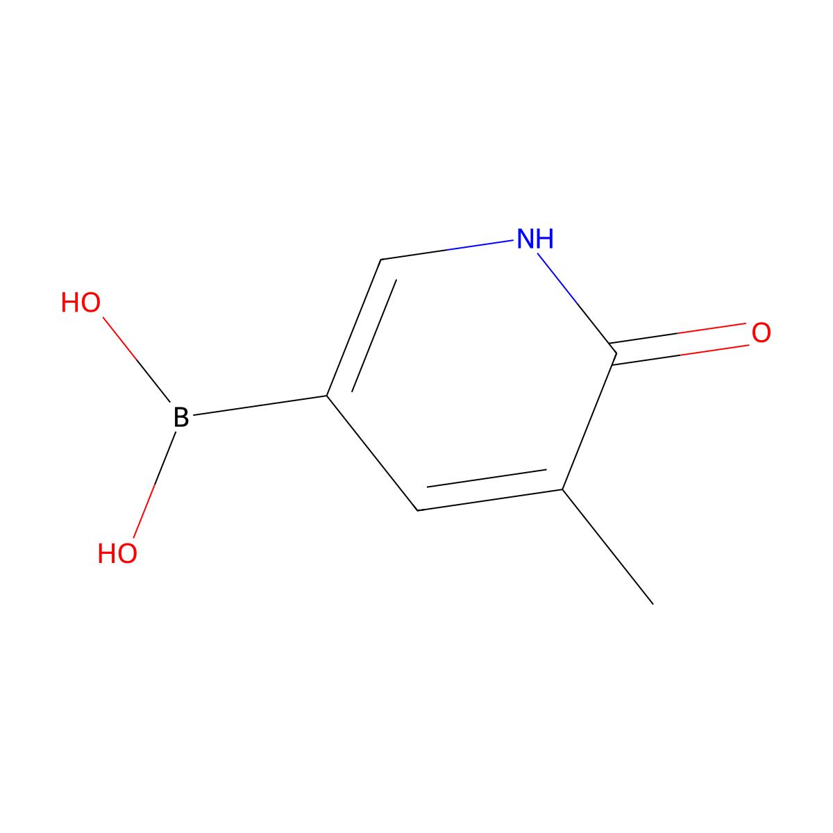 (6-Hydroxy-5-methylpyridin-3-yl)boronic acid molecular structure, CAS 1356087-46-1