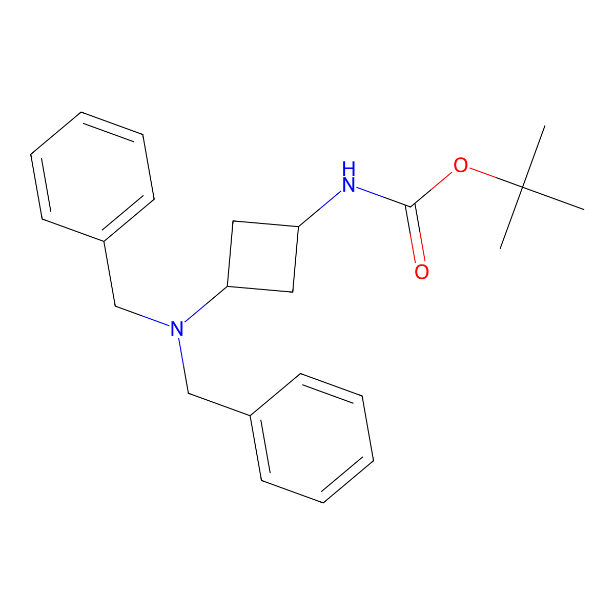 tert-Butyl (3-(dibenzylamino)cyclobutyl)carbamate molecular structure, CAS 1356087-56-3