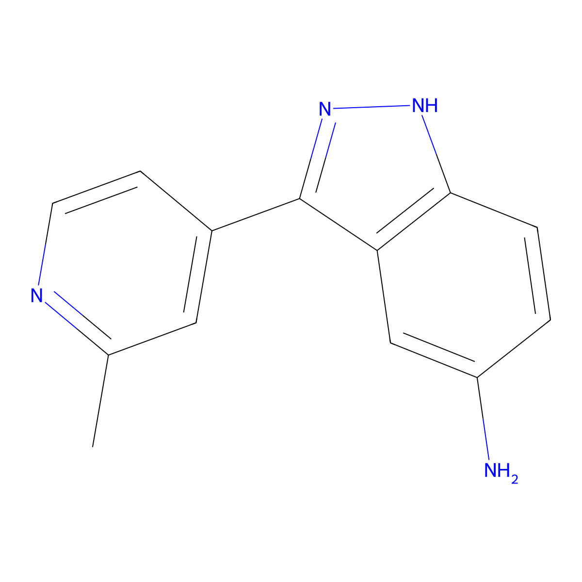 3-(2-Methylpyridin-4-yl)-1h-indazol-5-amine molecular structure, CAS 1356088-27-1