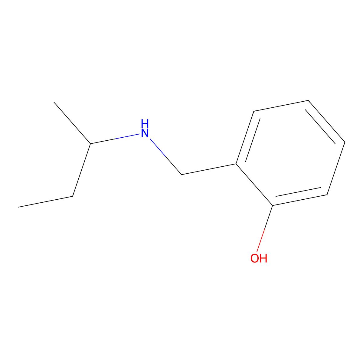 2-{[(Butan-2-yl)amino]methyl}phenol molecular structure, CAS 135609-66-4