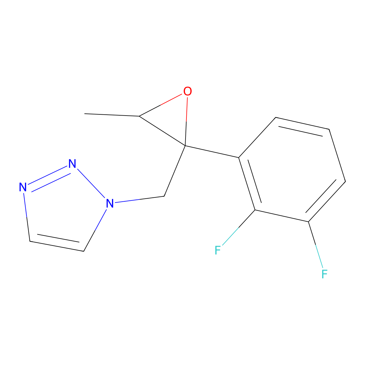 1-{[(2R,3R)-2-(2,3-Difluorophenyl)-3-methyloxiran-2-yl]methyl}-1H-1,2,3-triazole molecular structure, CAS 1356090-35-1
