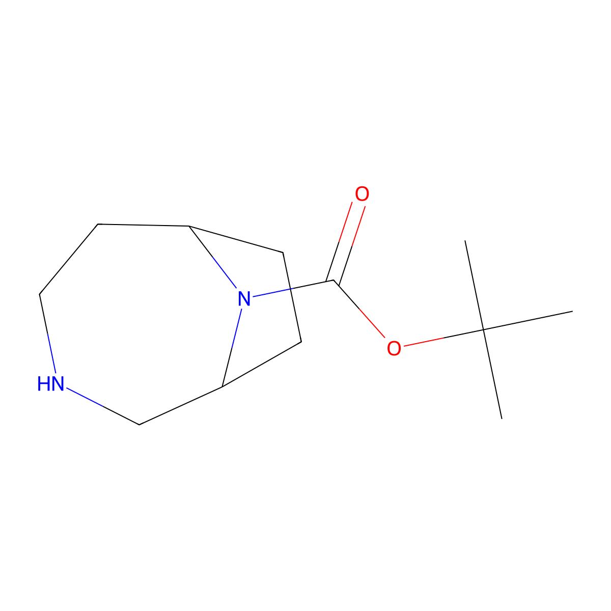 tert-Butyl rac-(1S,6R)-3,9-diazabicyclo[4.2.1]nonane-9-carboxylate molecular structure, CAS 1356090-66-8