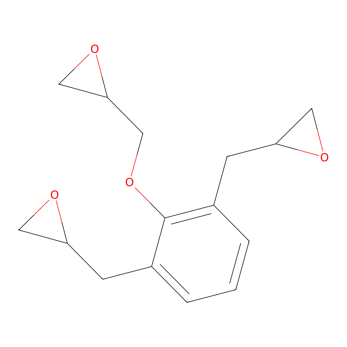 2,6-Diglycidylphenyl glycidyl ether molecular structure, CAS 13561-08-5