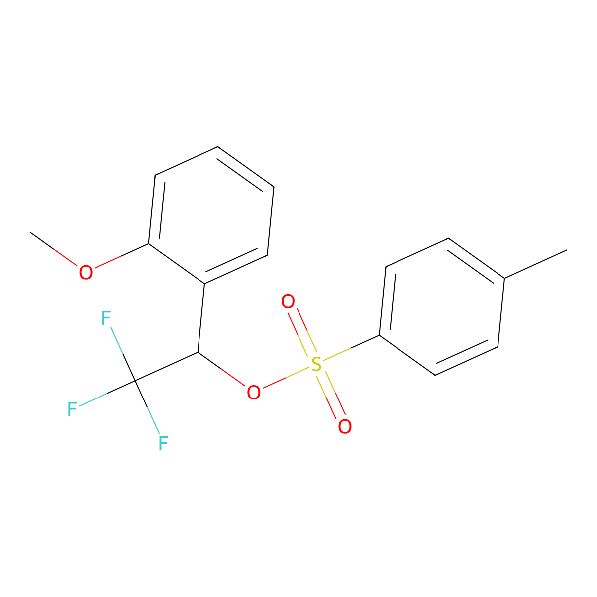 2,2,2-Trifluoro-1-(2-methoxyphenyl)ethyl 4-methylbenzenesulfonate molecular structure, CAS 1356109-04-0