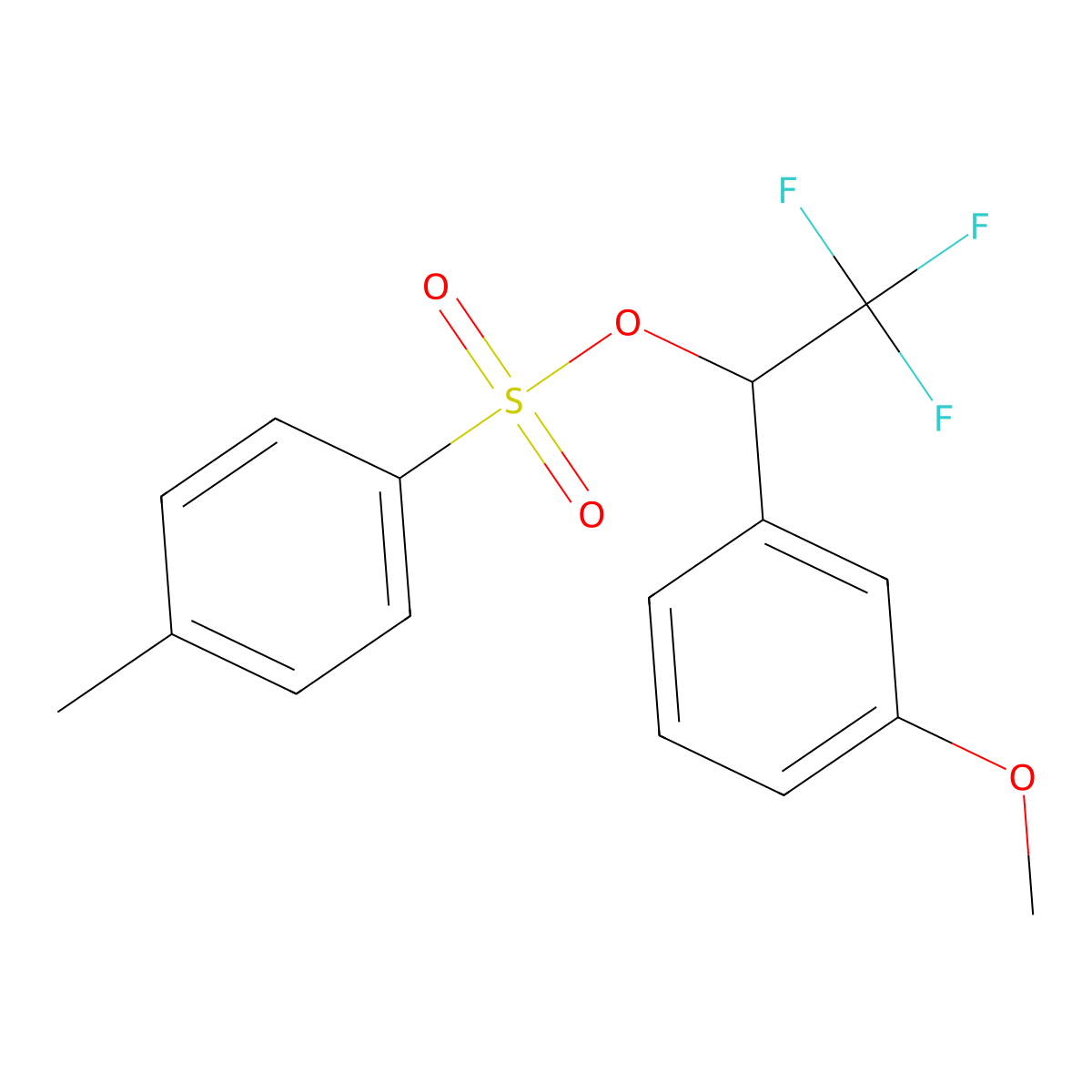 2,2,2-Trifluoro-1-(3-methoxyphenyl)ethyl 4-methylbenzenesulfonate molecular structure, CAS 1356109-08-4
