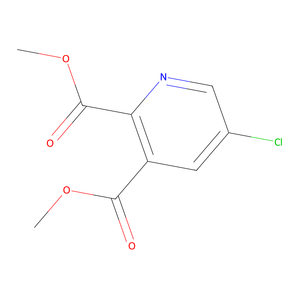 Dimethyl 5-chloropyridine-2,3-dicarboxylate molecular structure, CAS 1356109-26-6