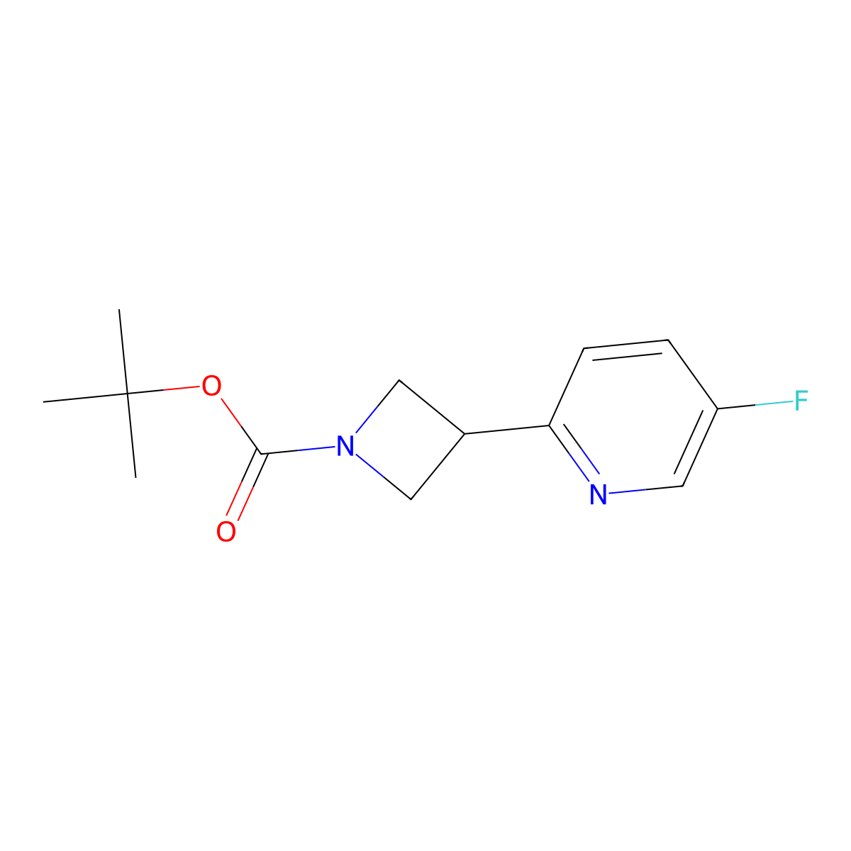 Tert-butyl 3-(5-fluoropyridin-2-yl)azetidine-1-carboxylate molecular structure, CAS 1356109-35-7