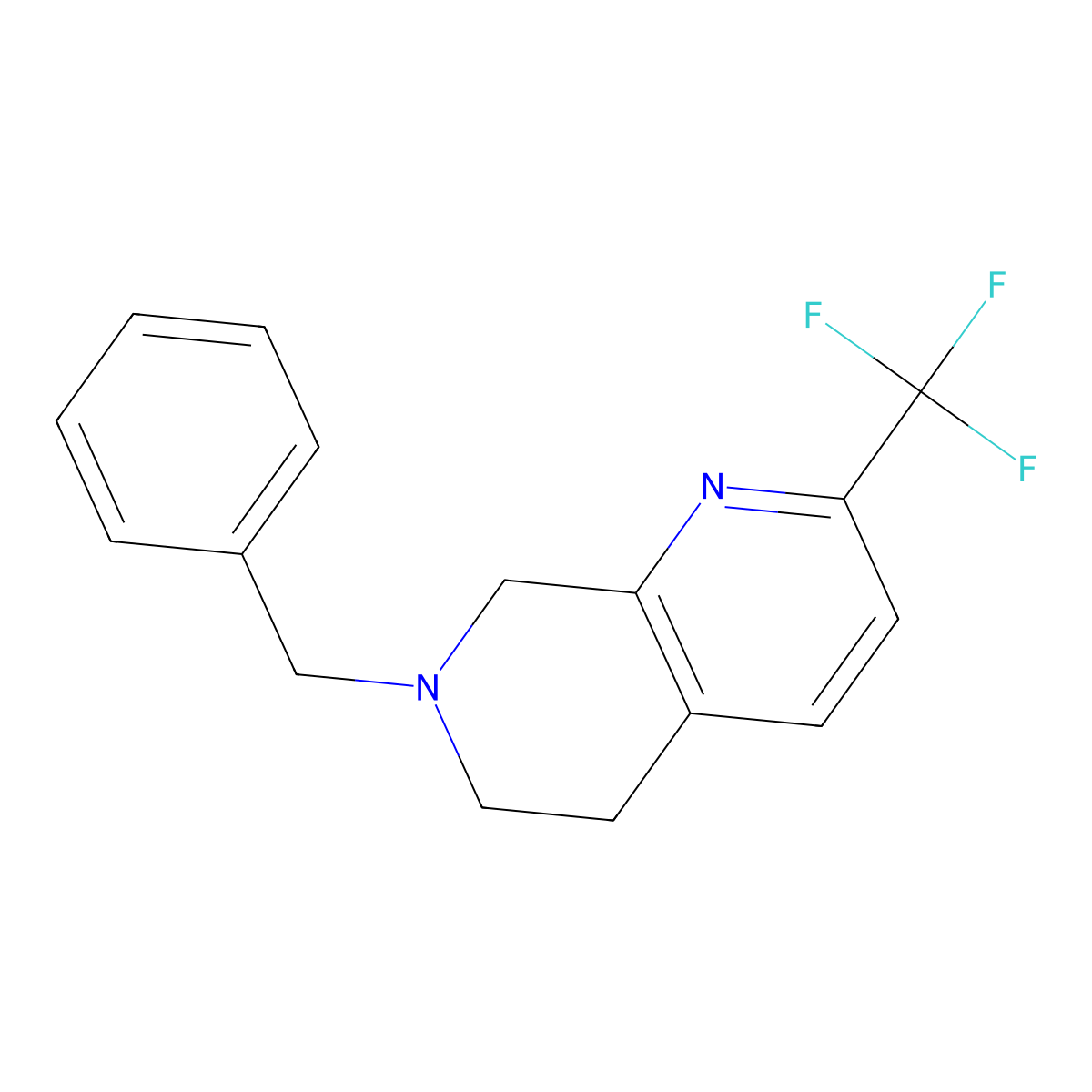 7-Benzyl-2-(trifluoromethyl)-5,6,7,8-tetrahydro-1,7-naphthyridine molecular structure, CAS 1356109-39-1