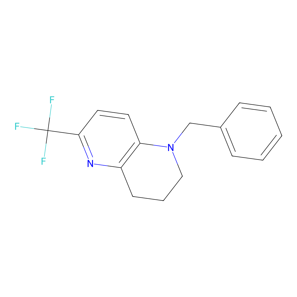 1-Benzyl-6-(trifluoromethyl)-1,2,3,4-tetrahydro-1,5-naphthyridine molecular structure, CAS 1356109-52-8